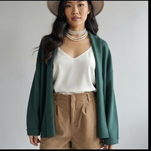 Eileen Fisher Teal Open Front Jacket